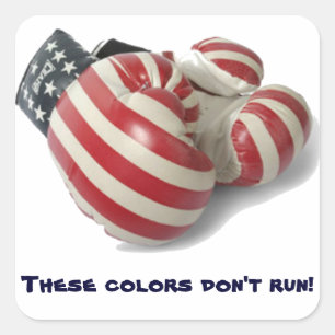 Sticker Carré Gants de boxe USA