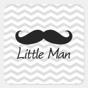 Sticker Carré Garçons mignons de Chevron de petite moustache