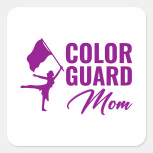 Sticker Carré Garde couleur Drapeau Corps Danse Marche Bande Étu