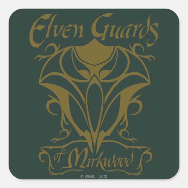 Sticker Carré Garde elfe de Mirkwood Nom (Devant)