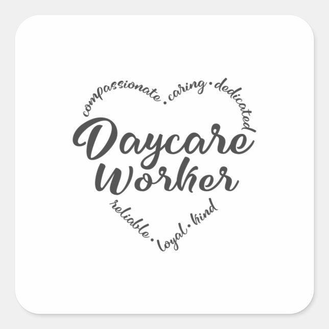 Sticker Carré Garderie, gardienne (Devant)