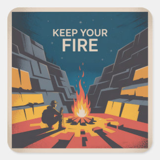 Sticker Carré Gardez Votre Feu