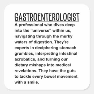 Sticker Carré Gastroentérologue