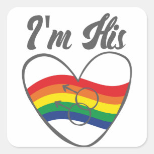Sticker Carré Gay Couples LGBT I'm