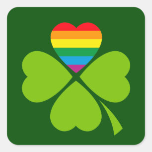 Sticker Carré Gay Lucky Clover