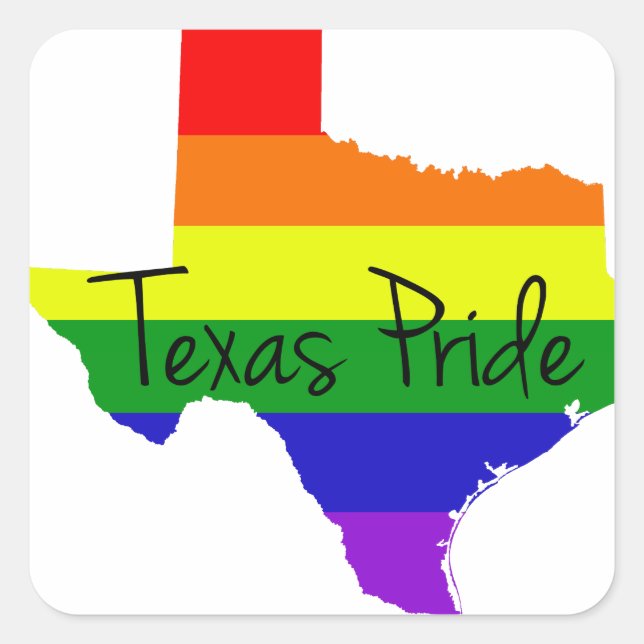 Sticker Carré Gay pride du Texas (Devant)