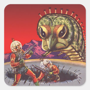 Sticker Carré Géant mille-pattes insecte de guerre de la science