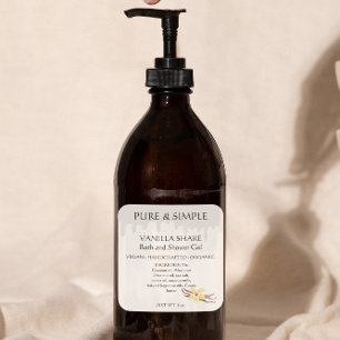 Sticker Carré Gel de bain Vanilla Douche produit artisanal