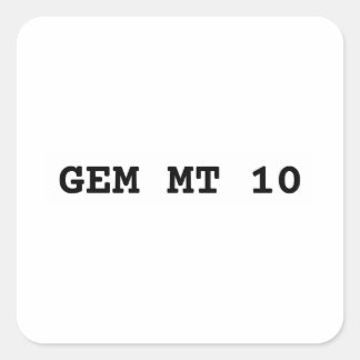 Sticker Carré Gem Mint 10 blanc
