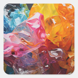 Sticker Carré Gemmes de cellulophane