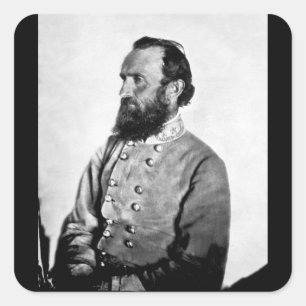 Sticker Carré Gen. "Stonewall" Jackson, image de guerre