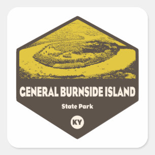 Sticker Carré General Burnside Island State Park Kentucky