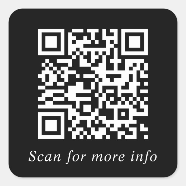 Sticker Carré Générateur de site Web de code QR personnalisé noi (Devant)