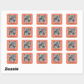 Sticker Carré Générateur d'URL de code QR personnalisé