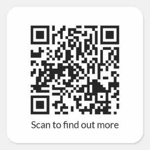 Sticker Carré Générateur d'URL de code QR personnalisé Autocolla