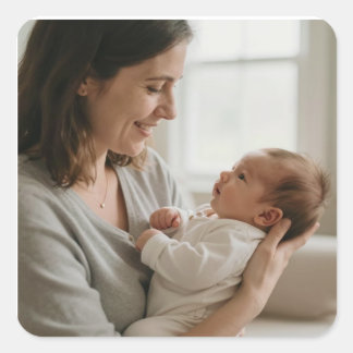 Sticker Carré Générations d'amour – Grand-mère et bébé