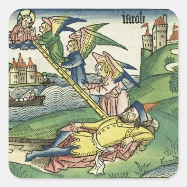 Sticker Carré Genèse 28 10 L'échelle de Jacob, du 'Nuremberg' (Devant)
