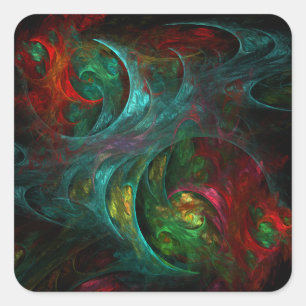 Sticker Carré Genesis Nova Abstrait Art