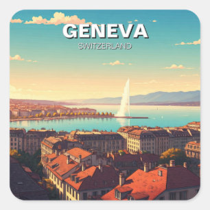 Sticker Carré Genève Suisse