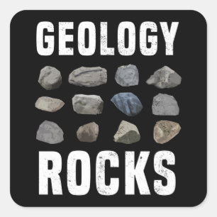 Sticker Carré Géologie : Un cadeau pour un géologue
