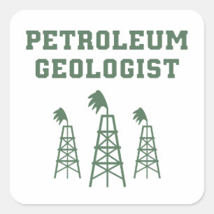 Sticker Carré Géologue pétrolier