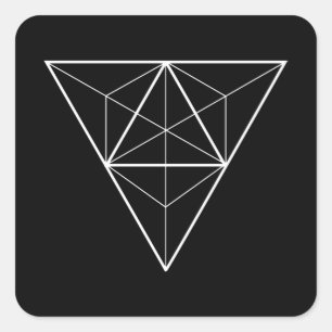 Sticker Carré Géométrie triangulaire sacrée