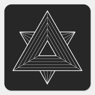 Sticker Carré Géométrie triangulaire sacrée