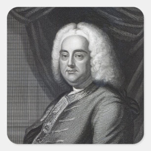 Sticker Carré George Frederic Handel, gravé par Thomson