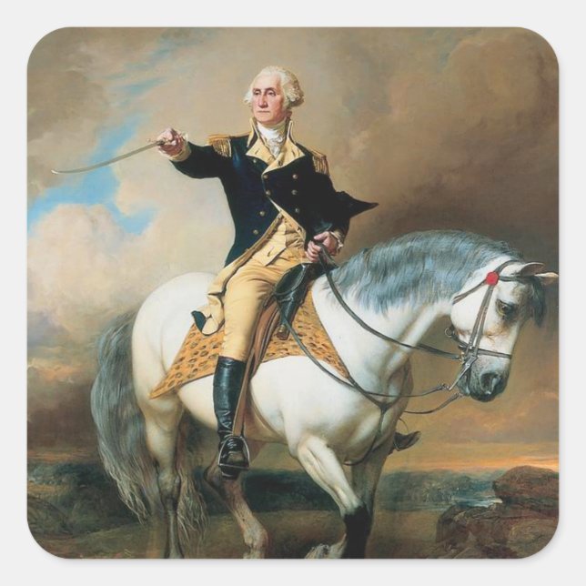 Sticker Carré George Washington Taking (Devant)