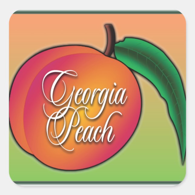 Sticker Carré Georgia Peach (Devant)