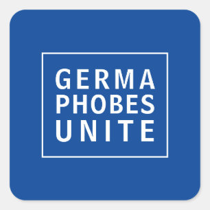 Sticker Carré Germaphobes Unite Funny Citation