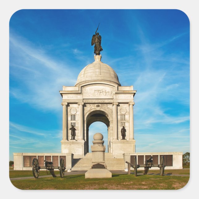 Sticker Carré Gettysburg National Park - Pennsylvania Memorial (Devant)