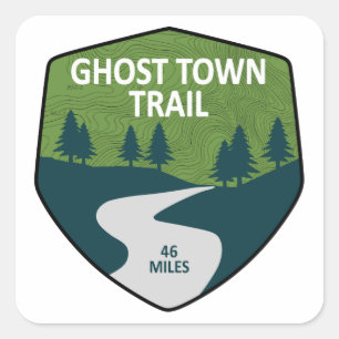 Sticker Carré Ghost Town Trail Pennsylvanie