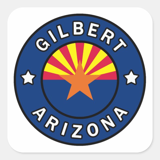 Sticker Carré Gilbert Arizona (Devant)