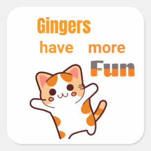 Sticker Carré Gingers ont plus de plaisir!
