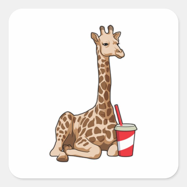 Sticker Carré Girafe (Devant)