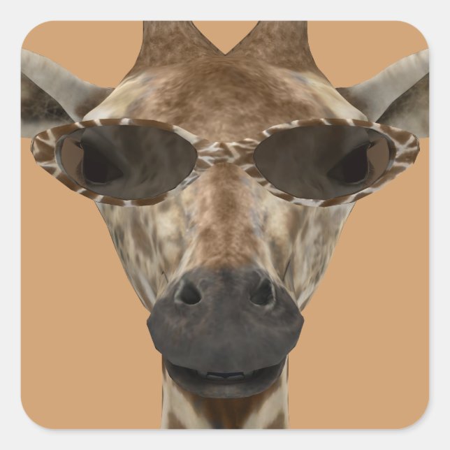 Sticker Carré Giraffe Incognito (Devant)