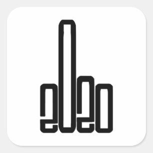 Sticker Carré Give 2020 The Finger 2020 Sucks