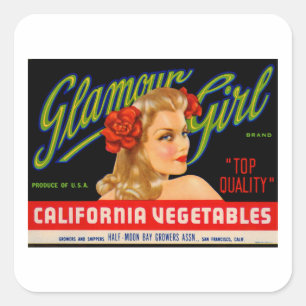 Sticker Carré Glamor Girl