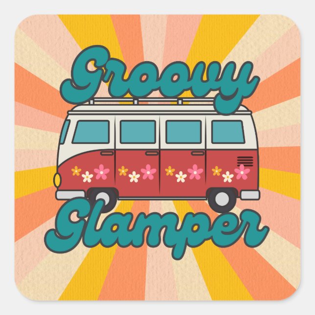 Sticker Carré Glamper super (Devant)