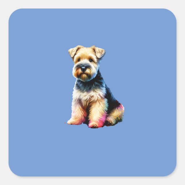 Sticker Carré Glen of Imaal Terrier Dog (Devant)