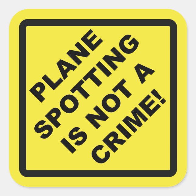 Sticker Carré Glisse Spotting IS Not à Crime ! (Devant)