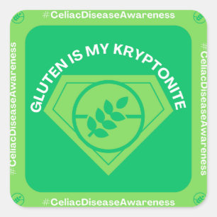 Sticker Carré Gluten est ma Kryptonite
