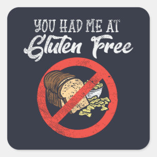 Sticker Carré Gluten Libre Vous M'Avez Eu La Nouveauté