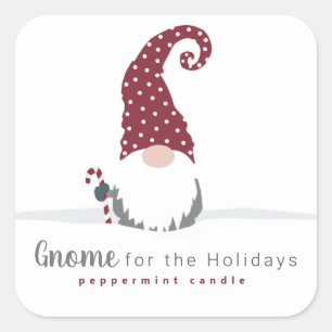 Sticker Carré Gnome for the Holidays Design scandinave