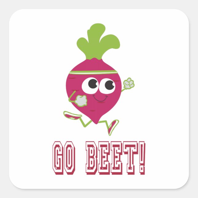 Sticker Carré Go Beet (Devant)