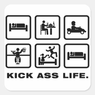 Sticker Carré Go-Kart