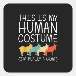 Sticker Carré Goat Halloween