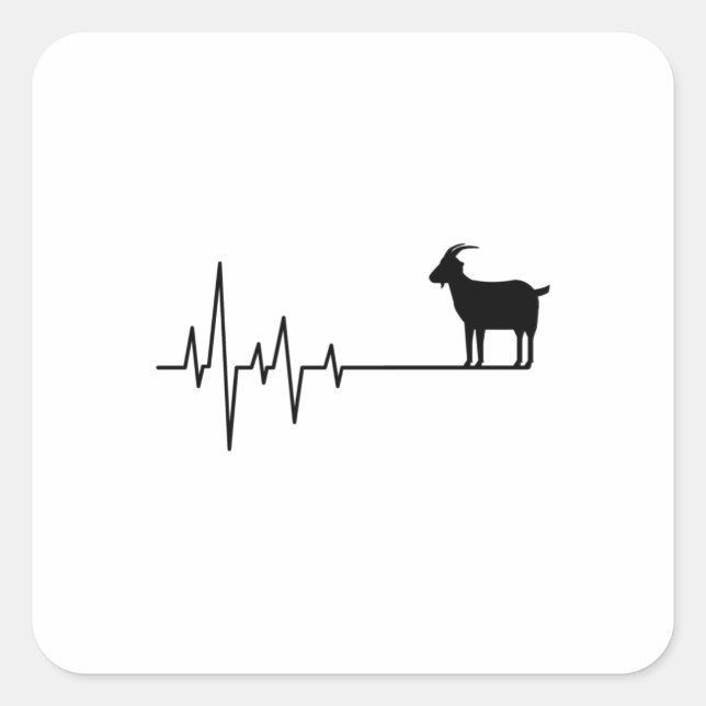 Sticker Carré Goat Heartbeat (Devant)