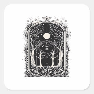 Sticker Carré Goblincore Fantasy Gate To Classique